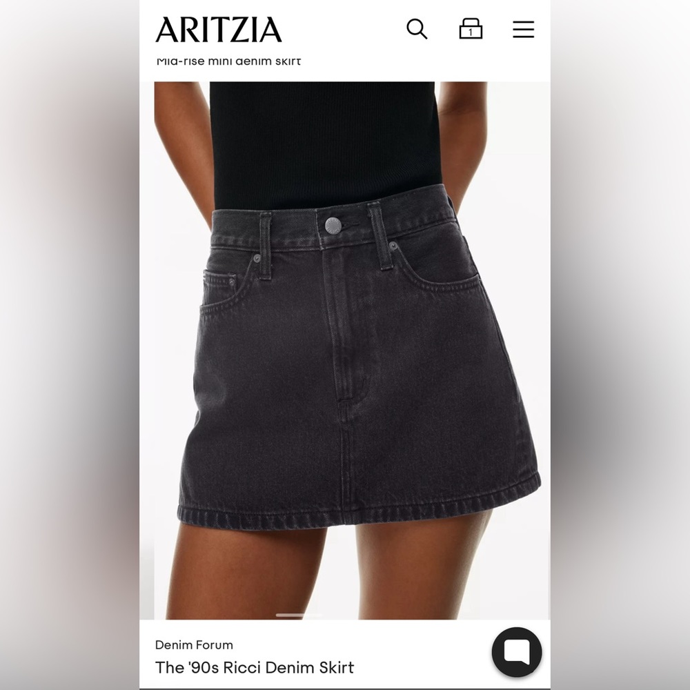 Aritzia Black Mini Skirt